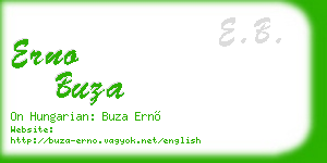 erno buza business card